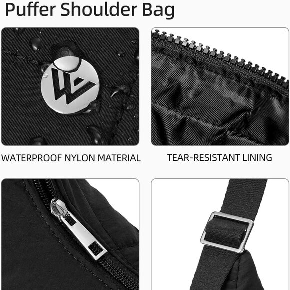 Luxury Quilted Puffer Shoulder Bag - Organized & Comfortable Design for Women - Picture 4 of 7